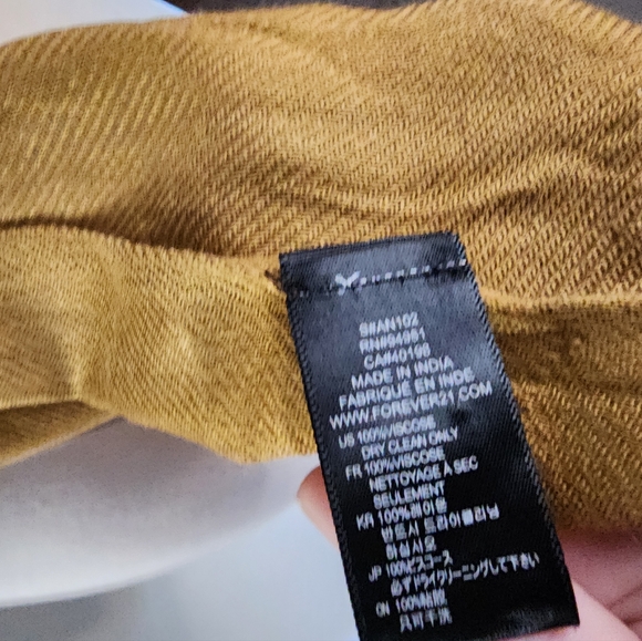 Mustard Yellow Fringe Scarf - Picture 5 of 6